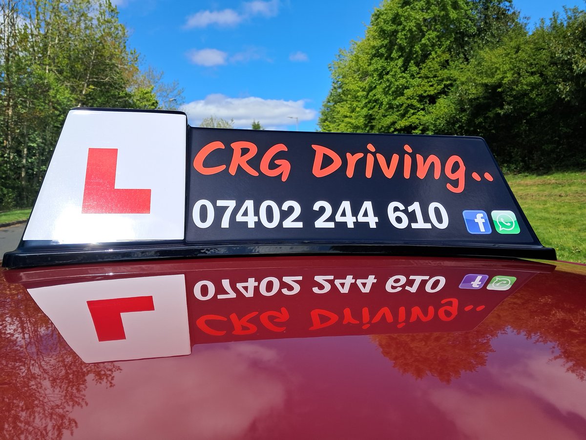 CRG Driving roof sign on car